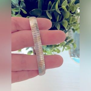 DESIGNER PT ITALY MULTI-TONE 925 STERLING SILVER  THICK BRACELET